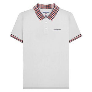 Lambretta Mens SS25 Gingham Polo Shirt / White